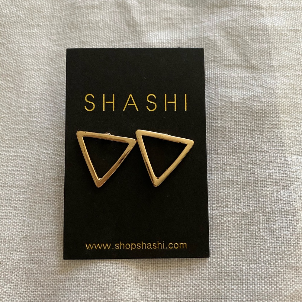 Shashi Gold Triangle Shaped Earrings - NEW